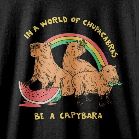 Capybara Be A Capybara In A World Of Chupacabras Funny Animal T-Shirt 166 - Picture 2 of 5